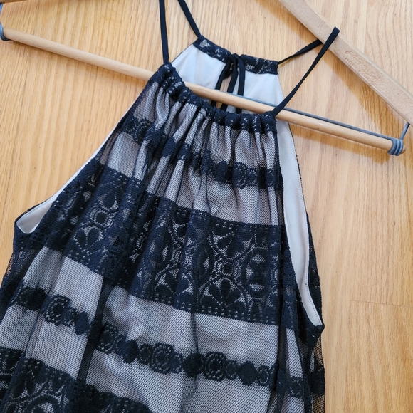 Bebe Fringe and Lace Flapper-esque Dress - Picture 2 of 12